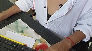 what a day at work... office milf gets slapped with huge cock then anal creampie 😍🍑💦