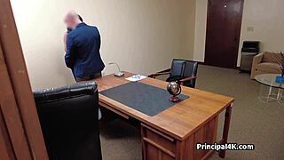 ever wonder how that slutty big tit milf teacher takes monster cock at work?