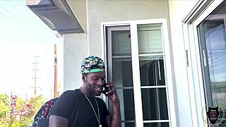 Kenyan coed elsie takes big black cock face fuck deep