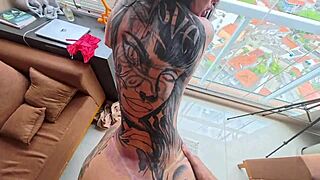 tattooed tall milf casting turns rough deepthroat pounding