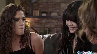 brunette milf bound and whipped submits to hairy lezdom domination