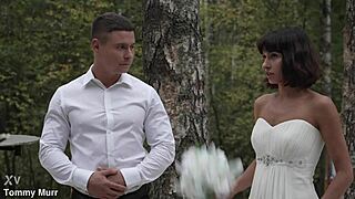 Bride slurps two monster cocks before wedding vows