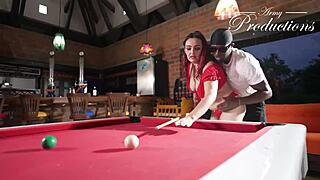 Cheating Curvy Milf Drilled Hard on Pool Table BBC