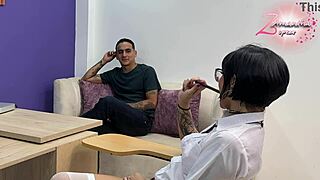 Horny teacher milf fucks students cowgirl rough