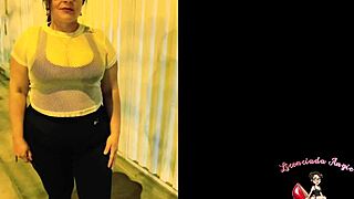 madurita stretches with young stud at gym so he can fuck her big ass pussy easier quickie