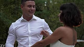 Bride slurps two monster cocks before wedding vows