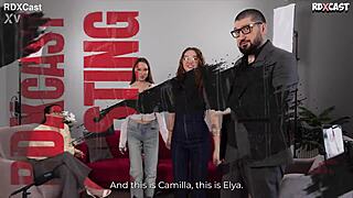 Asian pornstar Kwini Kim and wife Luna Evans go wild in ffm blowbang, deepthroat, and outdoor fucking