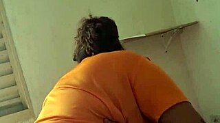 Busty ebony stepmom rides big cock like a pro