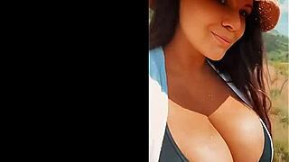 Does Busty Italian Bombshell Milf Tease Her Big Tits Outdoors in Spring Heat