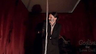 caught fbi agent godiva bound in samson the snake's lair she gets fucked hard by the bondage milf hunter