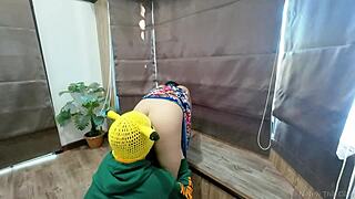 Thai Teen In Sarong Rides Cowgirl To Creampie POV Fuck