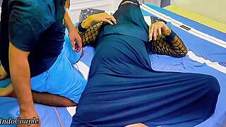 muslim hijab stepsis shows pussy but stepbro plugs wrong hole anal
