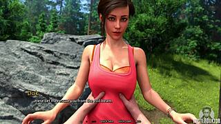 Redhead milf slut flashes wet tits in summer heat!