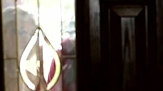 😏 teen babe licks milf's shaved pussy outdoors... hot lesbian action! 🔥