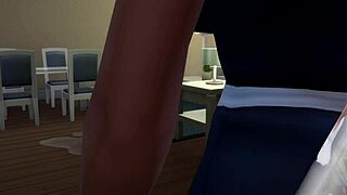 naughty big ass milf maid showers her huge tits