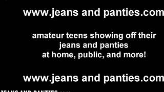 milana squeezes into tight skinny jeans striptease reveal?