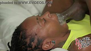 preview: petite storm thagreat gags on bbc creampie in her tight pussy... damn!