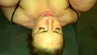 stepmom's wet pussy takes crazy sofa pounding from huge cock
