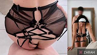 Priest destroys lustful nun's tight ass creampie