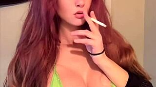 wanna watch artemisia love smoke and tease her huge milf tits?