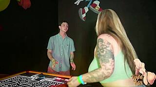 slutty pawg stepmom kendra kox caught stepsons gaming punishes with big black cock fuck