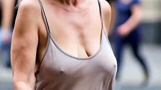 BUSTY MILFS MASSIVE NATURAL TITS BOUNCE BRALESS COMPILATION 12