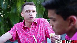 My stepmom gets pounded hard by my best friend right in front of me