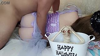 Sexy witch stepsis tries first anal with monster cock