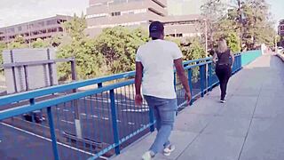 i suck his huge black cock outdoors then ride home for ass cum