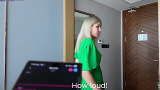 does this milf's walk turn naughty with buzzing vibrators under her dress?