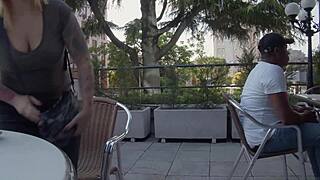 i suck his huge black cock outdoors then ride home for ass cum