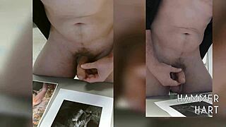 cum tribute hits asa submissiveslut's shaved pussy hard...