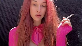 Italian Milf Artemisia Love Smokes in Sexy Bikini Teasing Tits