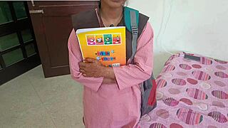 Hot desi student rides teacher doggy style in coaching room with loud clear Hindi talk and moans