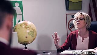 Four College Boys GANGFUCK Teacher's Shaved Pussy Hard!