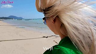 does this milf's walk turn naughty with buzzing vibrators under her dress?