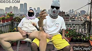 i found step sis on balcony... she begged me to grope her hairy pussy outdoor! 😩