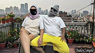 i found step sis on balcony... she begged me to grope her hairy pussy outdoor! 😩