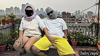 i found step sis on balcony... she begged me to grope her hairy pussy outdoor! 😩