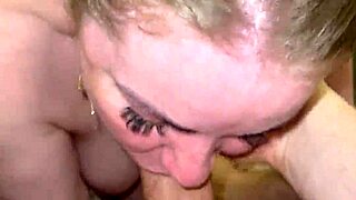 blonde stepmom with huge natural tits deepthroats son's cock like a pro in homemade pov