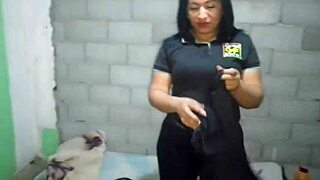 Latina brunette's huge ass solo masturbation makes you scream loud