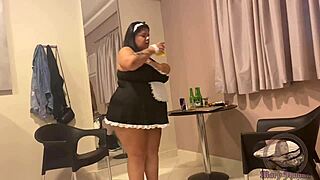 Mary Jhuana's BBW Ass Blowjob for Boss Cum
