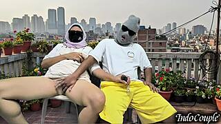 i found step sis on balcony... she begged me to grope her hairy pussy outdoor! 😩