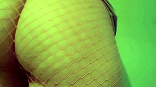 Can you handle Italian milf's fishnet ass bounce tease?