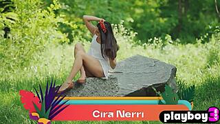 this hot russian babe cira nerri strips down outdoors flaunting her sexy body and small tits in a steamy posing session