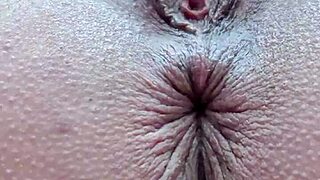 lettywild spreads juicy shaved pussy and tight anus closeup