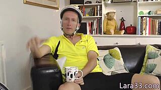 uk mature in stockings heels bent over doggystyle facial closeup spunk blast