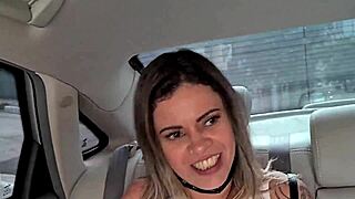 brazilian milf gets naughty in uber backseat action