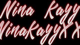 salacious redhead nina kayy rides bbc dildo condom fuck