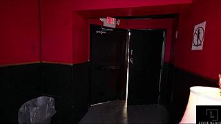 slut storms swinger club flashing pussy hunting big dick bareback!